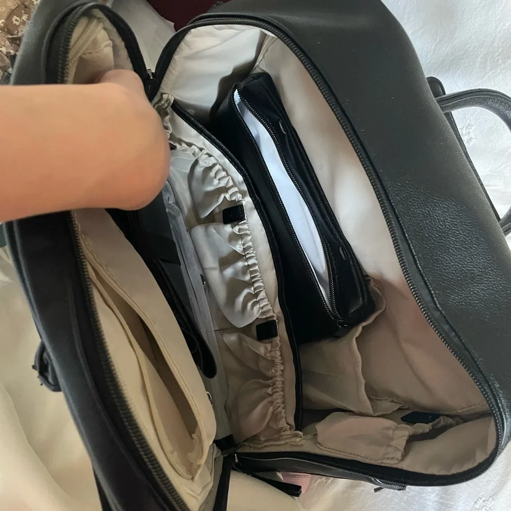 Ayla & Co Black Kids Backpack Tote - Sleek Leatherette Carry Bag